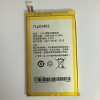 tlp034b2 for tcl y910 y910t one touch battery 3400mah for alcatel onetouch pop s9 hero n3 a995l