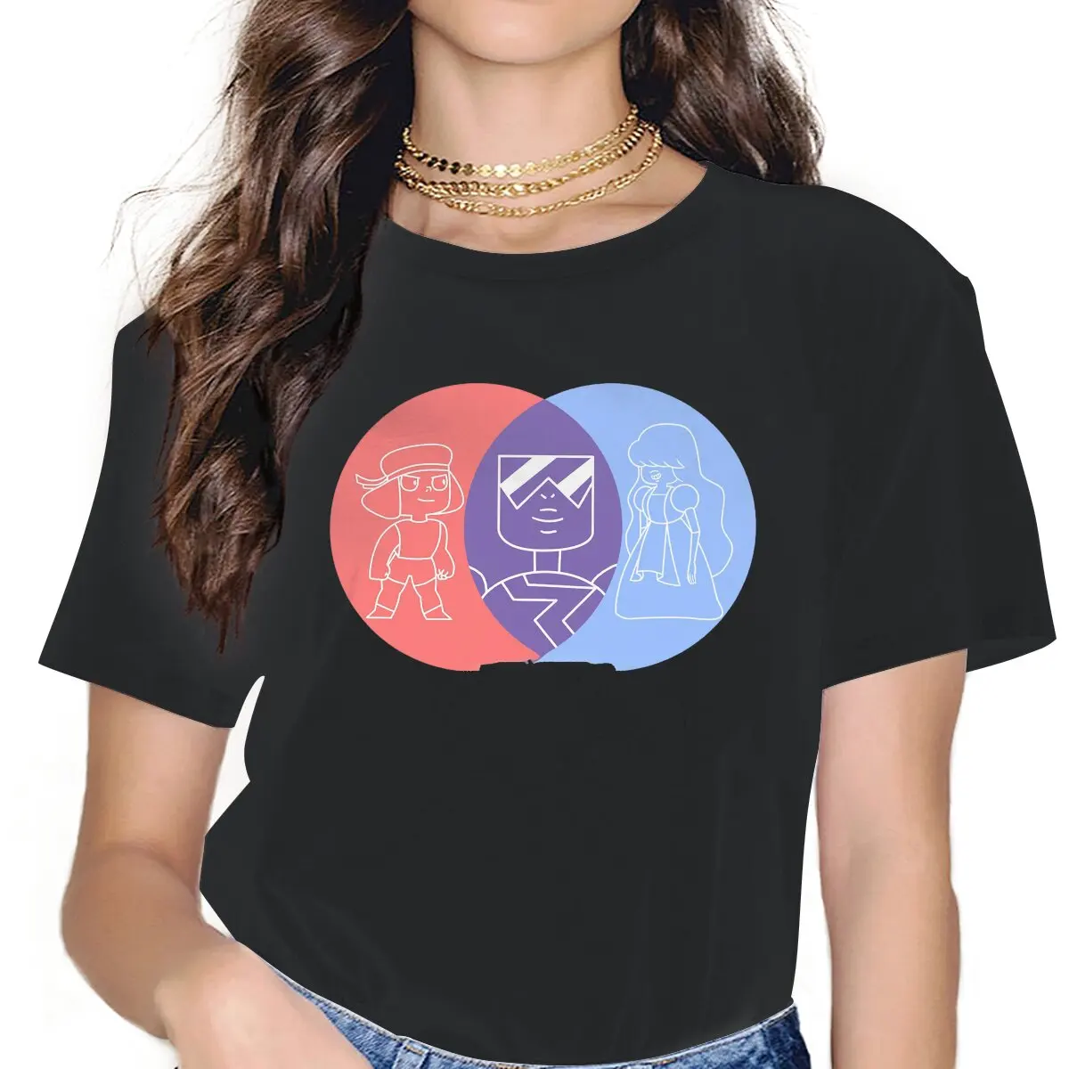 

Women's Made Of Love T Shirt Steven Universe American Animated Crystal Gems Cotton Clothing Crazy Short Sleeve Round Collar Tees