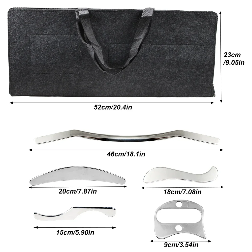 5 шт. набор инструментов для Массажа Гуаша из нержавеющей стали