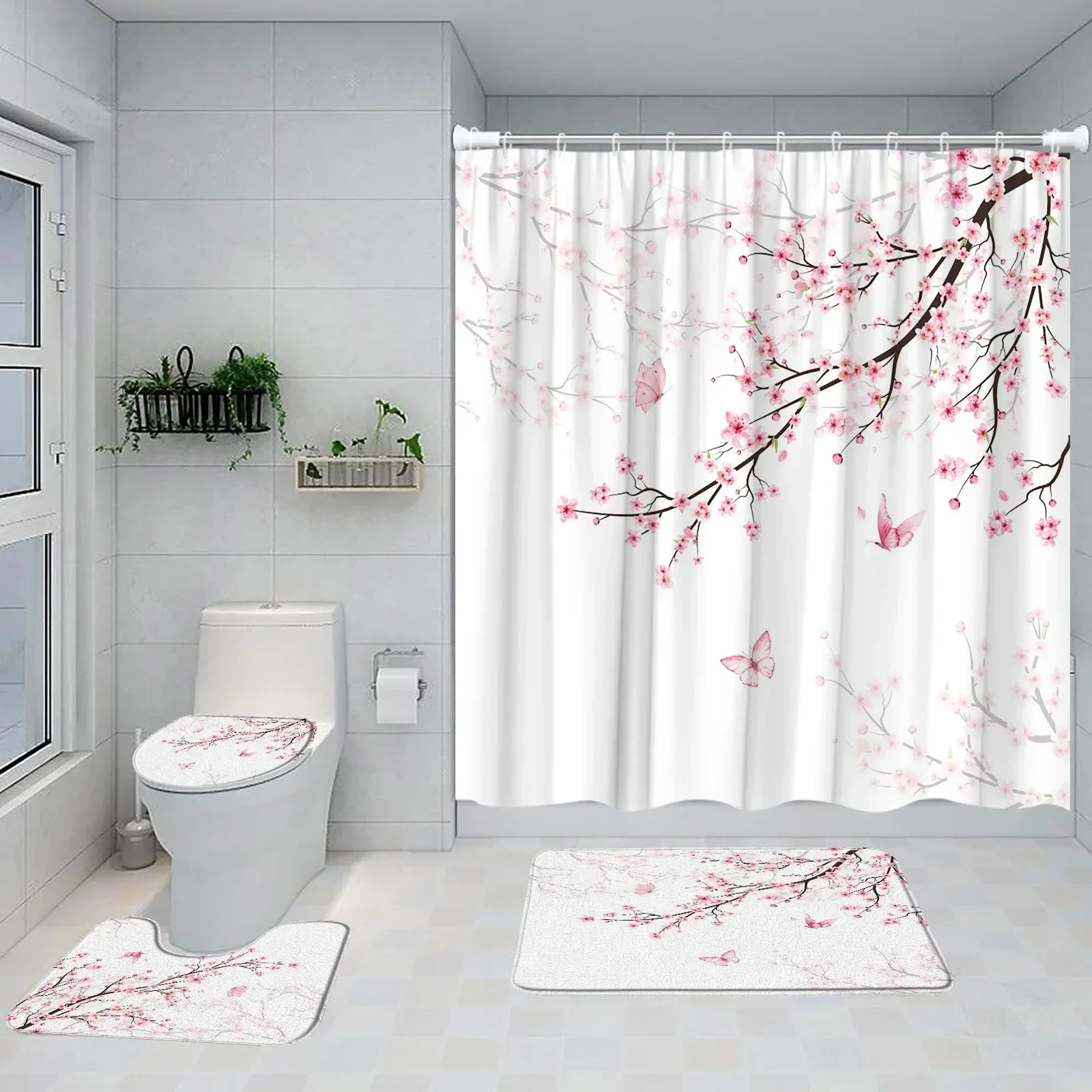 Чернильные занавески для душа в китайском стиле Nike