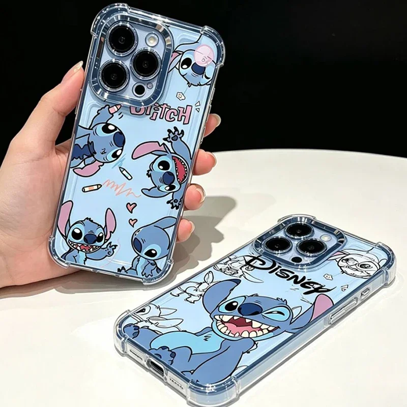 Фото Противоударный чехол Goofy Cute Stitch Disney для iPhone 17 Pro Max, 17 Air, 16, 15, 14, 13, 12, 11 Pro Max, 16E, 13 mini, 15 Plus 5G №2