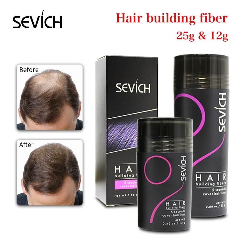 

Sevich 12g & 25g Hair Building Fiber Keratin Fiber Hair Instant Concealer Hair Loss Product Extension Thicken Hair 10 Colors