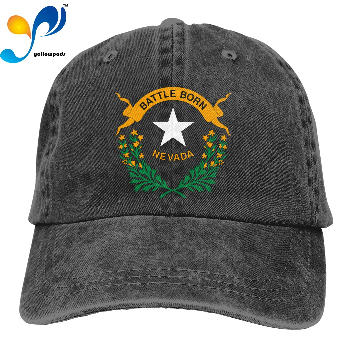 

Fashion Hip hop Washed Baseball Cap Flag Of Nevada State Wild Hat Adjustable Men And Women Outdoor Sun Hats Trucker Caps