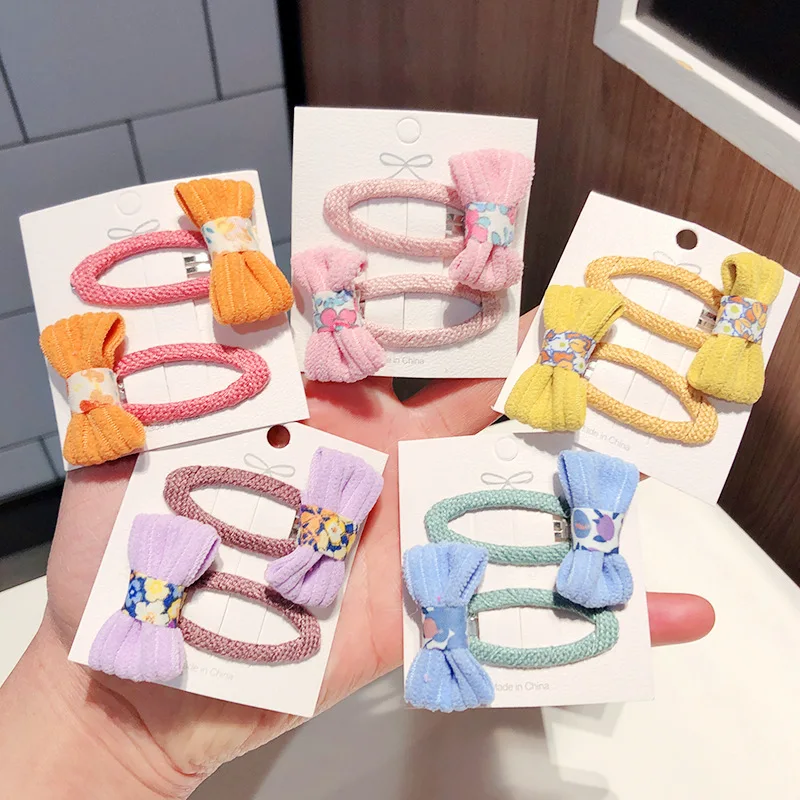 

Весенняя шпилька для волос с бантом для девочек, супер милая тканевая боковая заколка с принтом, принцесса, заколка для волос, детская модна...