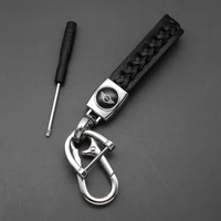 car emblem braided leather keychain metal fashion key ring for mini cooper one s jcw r50 r53 r56 r55 f54 f55 f56 f57 r57 r58 r59