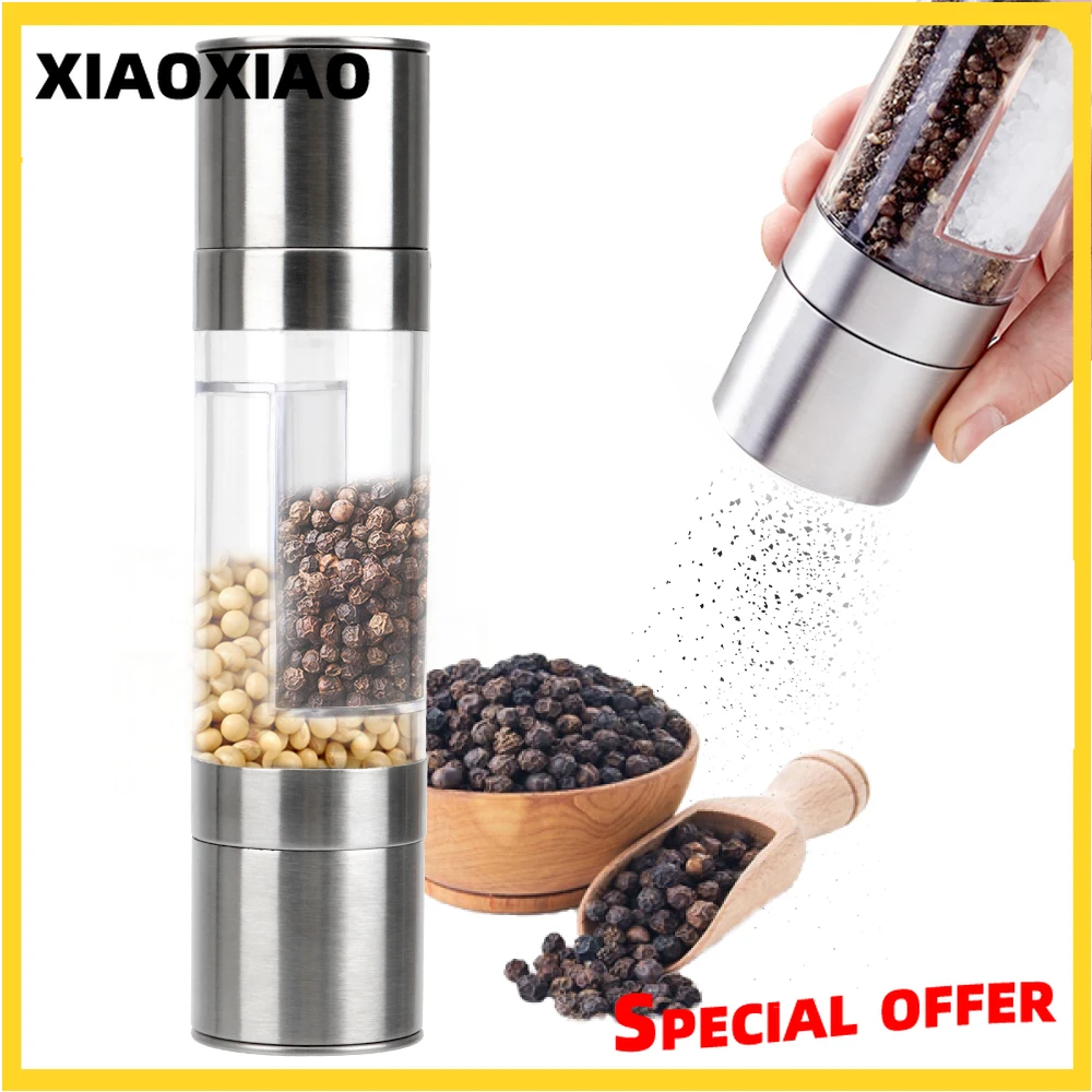 Мельница 2 в 1 для соли и перца шейкер из нержавеющей стали мельница специй