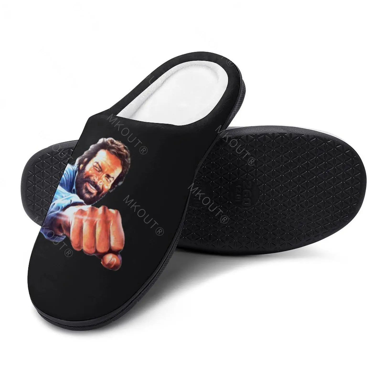 Зимние теплые тапочки Bud Spencer (4) мужские и женские хлопковые шлепанцы