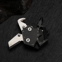 multifunctional edc tool card stainless steel coin screwdriver key chain portable mini emergency tool outdoor cross screwdriver