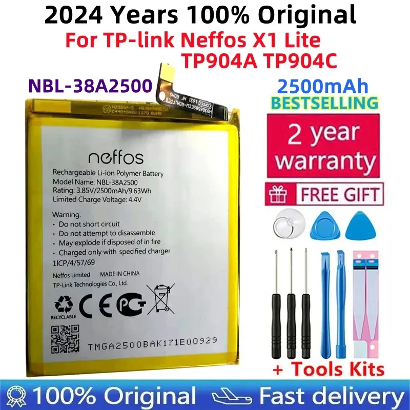 100% Оригинальный Новый 2500 мАч фотоаккумулятор для TP-link Neffos X1 Lite TP904A TP904C