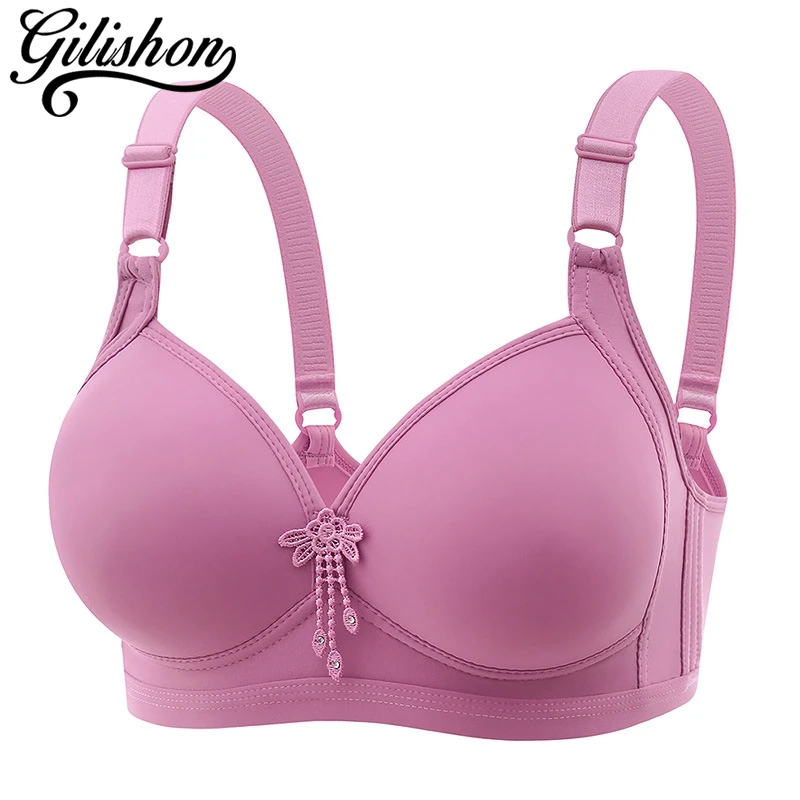 

Seamless Women Bra Plus Size Push Up Brassiere Gather Bralette Comfortable Breathable Thin Style Wireless Adjustable Underwear