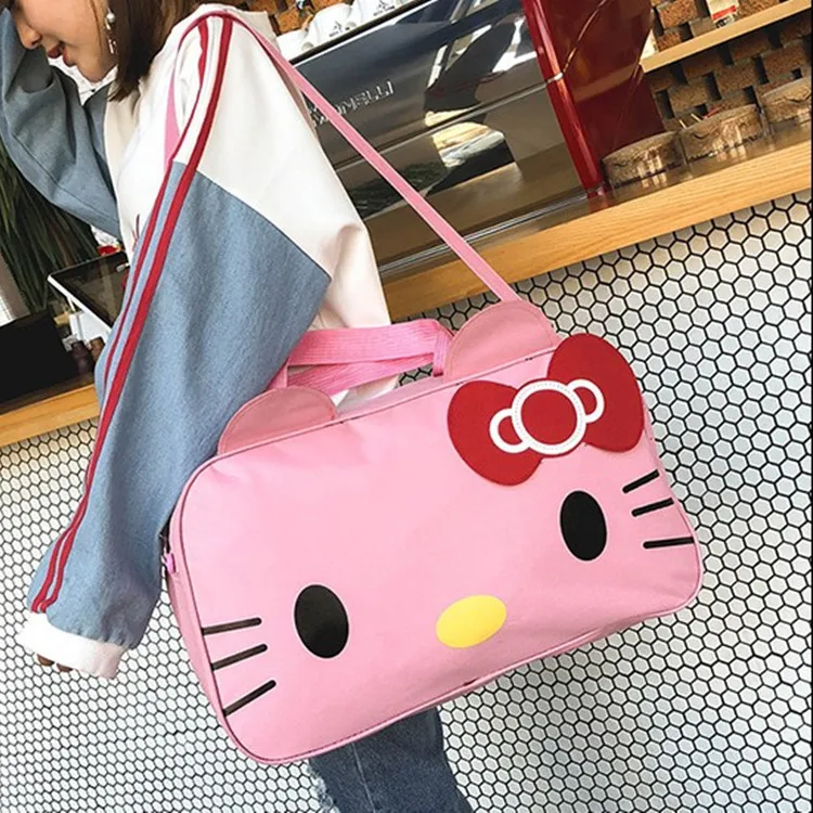 

Kawaii Sanrio Hello Kitty Canvas Bag Jk Lolita Girls Fashion Coin Purse Fluffy Kt Cat Casual Hello Kitty Shoulder Handbag Gift