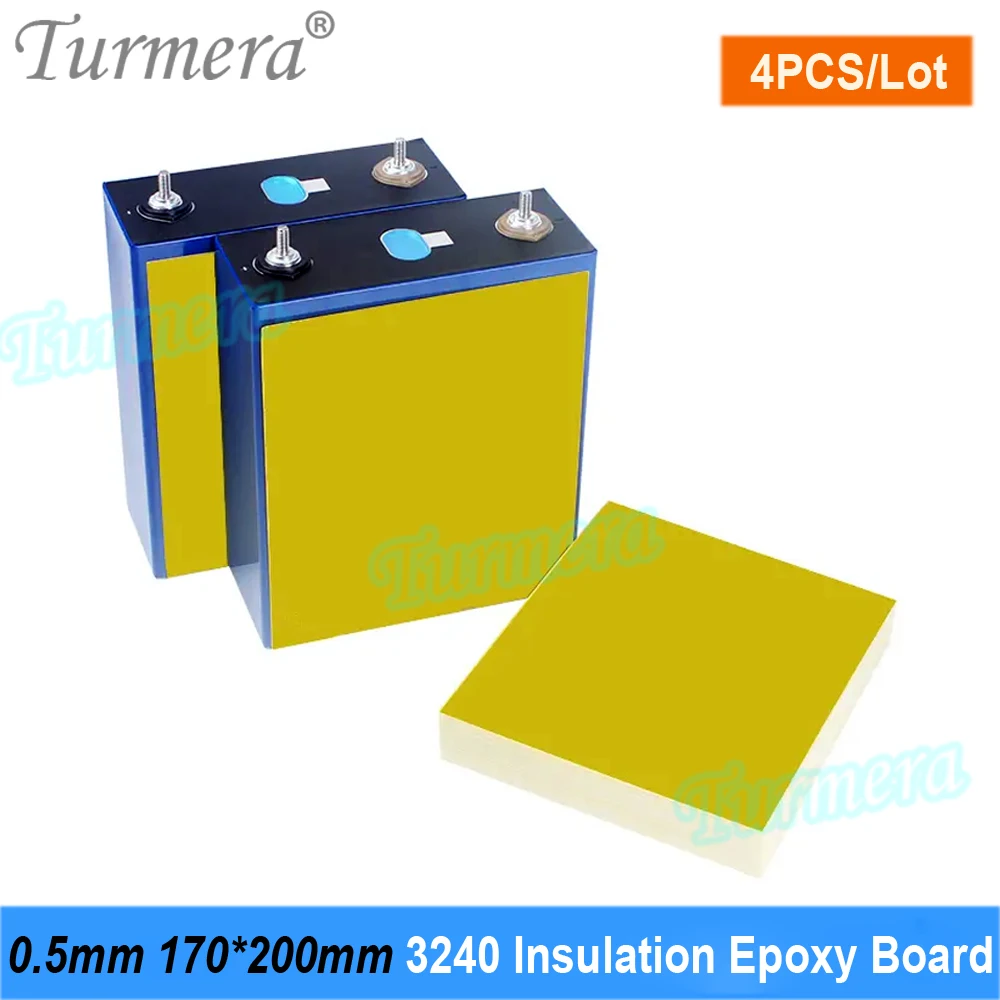 

Turmera 4Pieces 3240 Insulation Epoxy Board 0.5mm Thickness 170*200mm Use in 3.2V 280Ah 305Ah 320Ah 12V Lifepo4 Battery Pack Diy