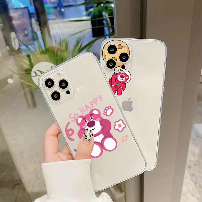 

Toy Story Lots O Huggin Bear Phone Case For iPhone 13 12 11 Pro Mini X XR XS Max SE 6 6S 7 8 Plus Carcasa Coque Back Black