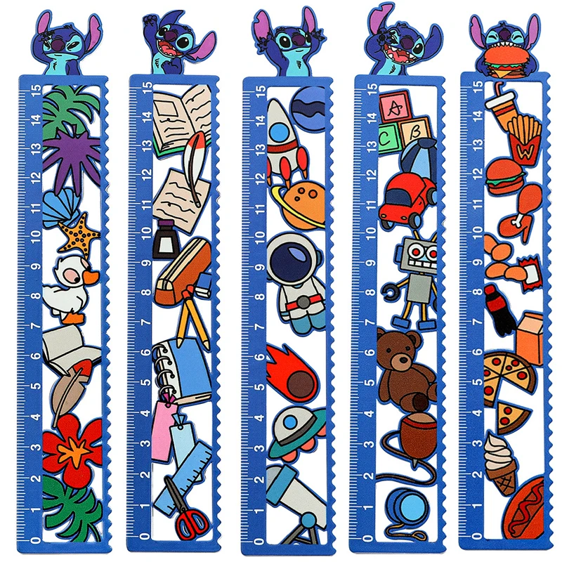 Линейка-Закладка для книг Disney металлическая линейка с мультяшным рисунком