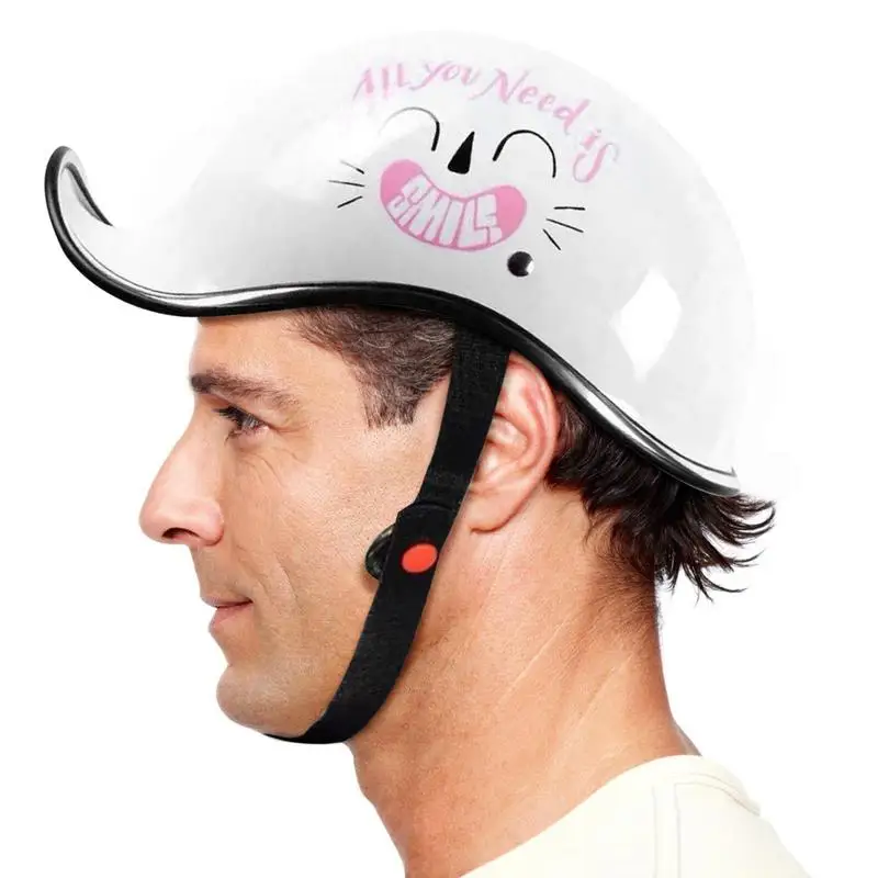 

Motorcycle Helmets Dovetail Motorbike Open Face Helmets For Men And Women Baseball Motorcycle Helmets With Quick Release Buckle