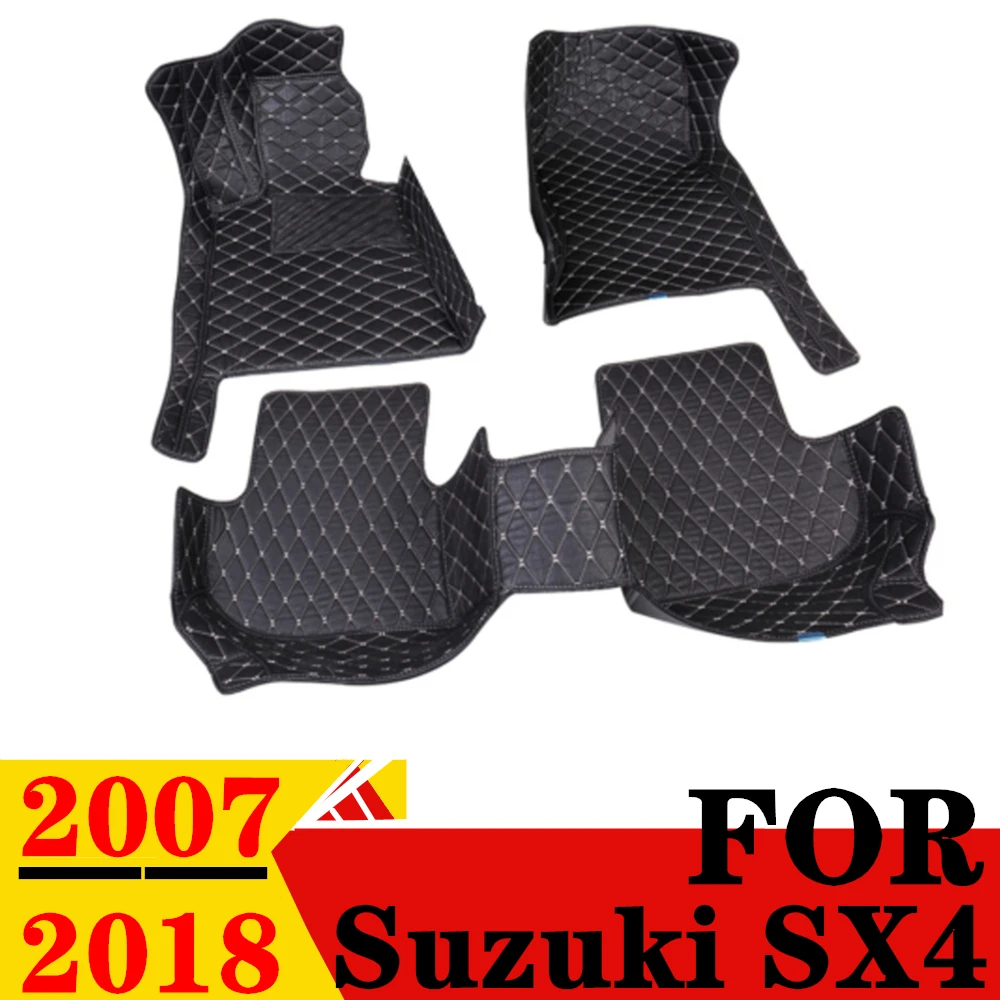 

Car Floor Mats For SUZUKI SX4 2007 2008-2018 Waterproof XPE Leather Custom Fit Front & Rear FloorLiner Cover Auto Parts Carpet