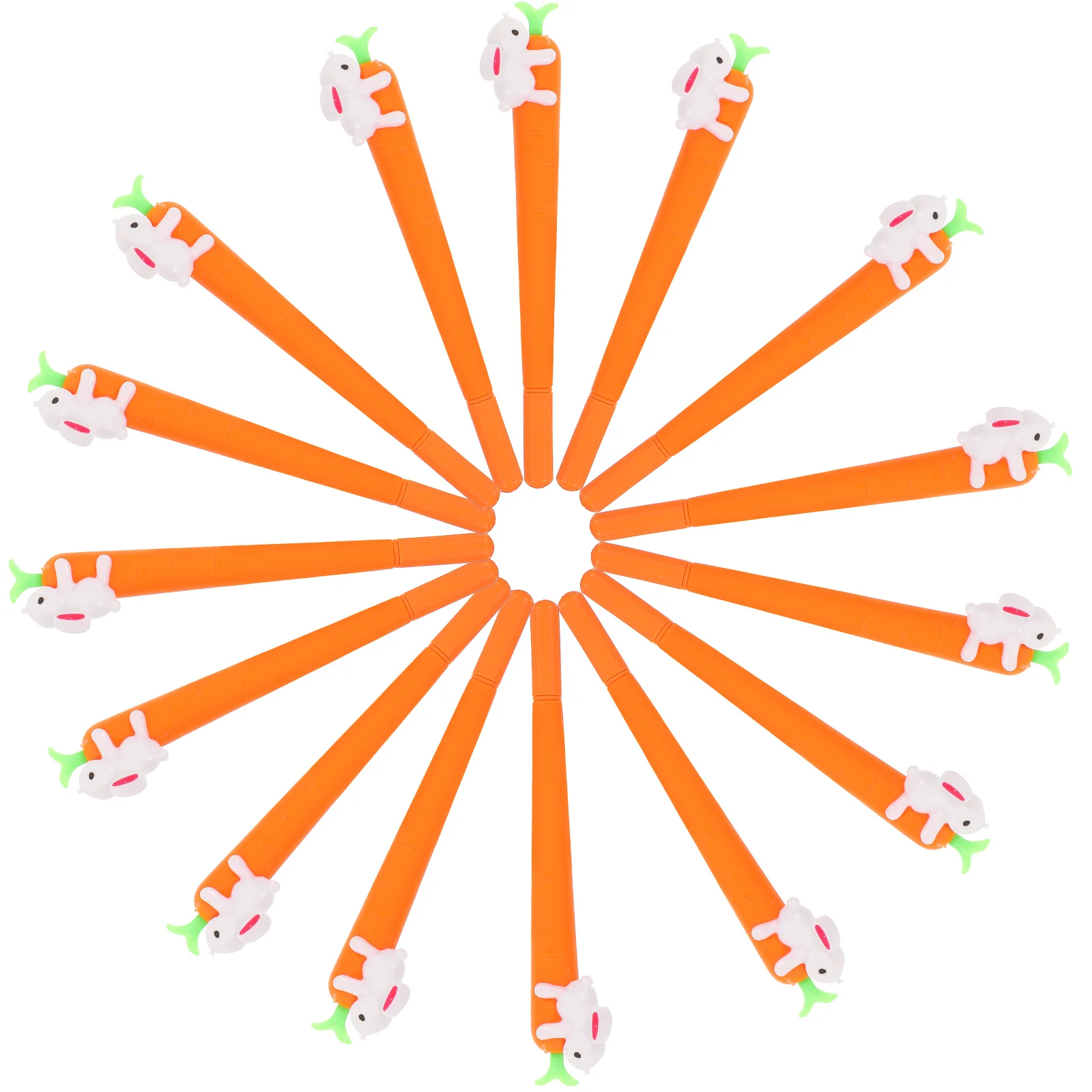 

15 шт. Милая гелевая ручка в форме моркови для заметок, Детские карандаши в форме кролика, силиконовый мультяшный рисунок, канцелярские товары для студентов