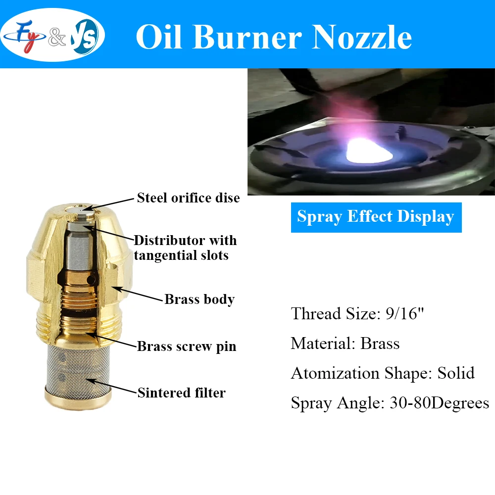 

Латунная форсунка для дизельного топлива 60° 9/16"