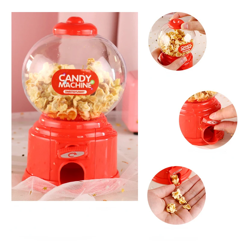 

New 1PC Sweet Mini Candy Machine Kids Bubble Gift Children Bank Toys Dispenser E2S Gumball Coin Saving Box Piggy Bank Home Decor
