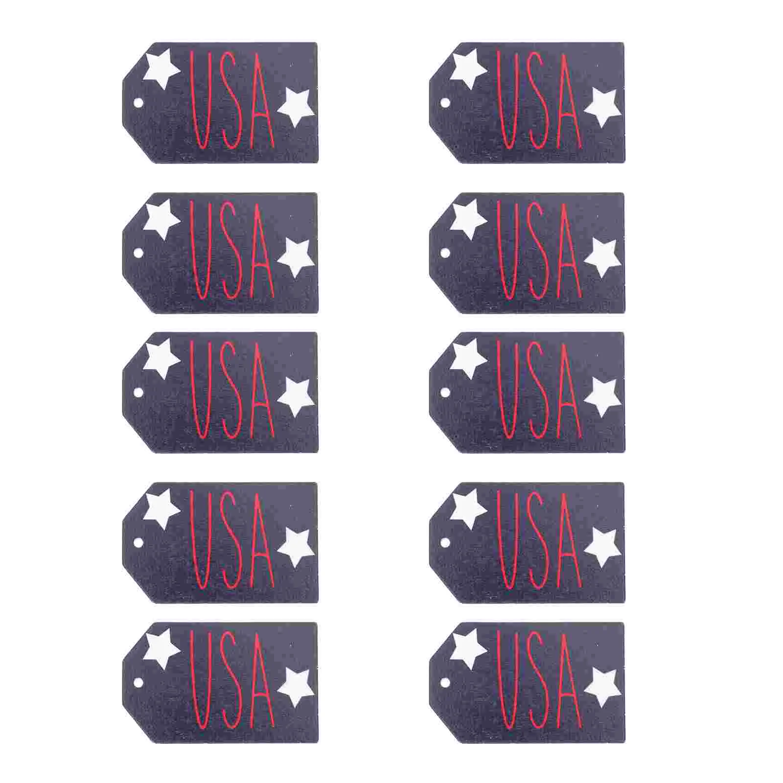 

10Pcs Independence Day Hanging DIY Decors Wooden DIY Craft Pendants Decors