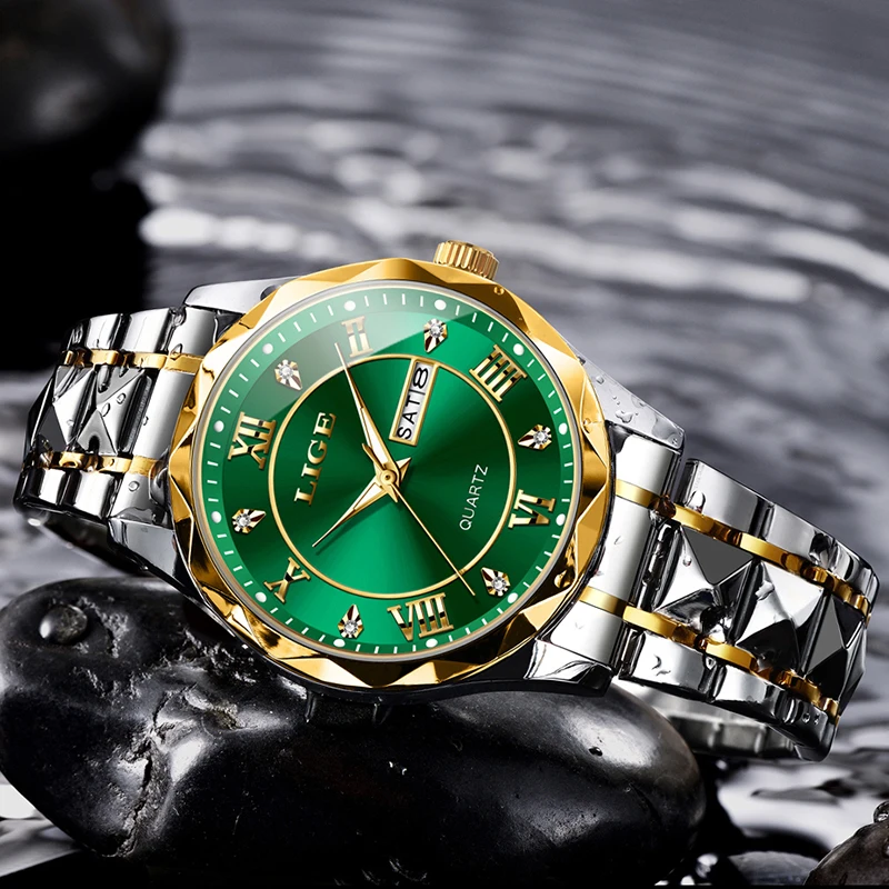 LIGE 2024 новые спортивные водонепроницаемые женские кварцевые наручные часы лучший