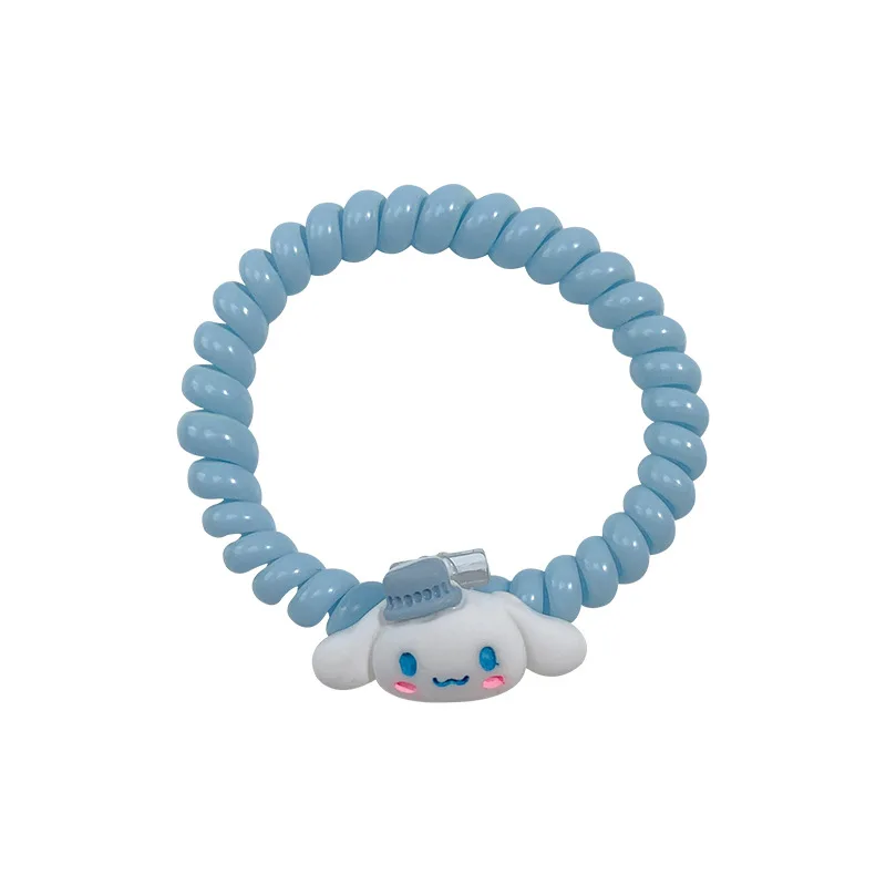 

Korean Version of The Cartoon Cinnamoroll Large Intestine Hair Ring Simple Girl Heart Hair Rubber Band Cute Hair Accessories