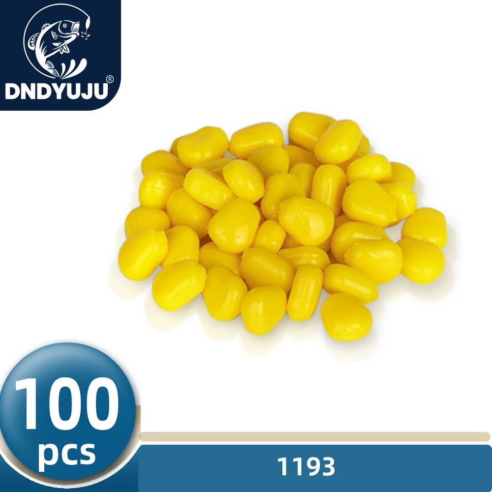 DNDYUJU 100 шт. силиконовых приманок с запахом кукурузы для карповой рыбалки на плаву из искусственной резины.