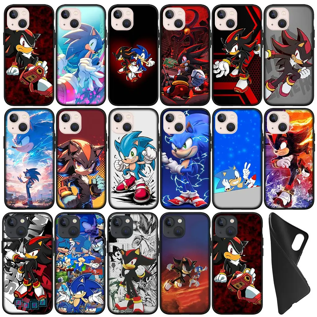 Hedgehog S-Shadows-S-Sonics-Poster Case for Apple iPhone 16 11 Pro XS Max X XR 6 7 8 6S Plus + SE 2022 16+ Phone Cover Casing