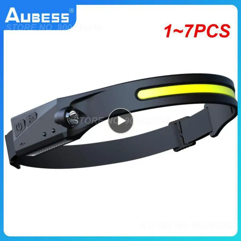 

Водонепроницаемый Головной фонарь NineLeaf, COB лампа с датчиком движения, удобный портативный фонарь с зарядкой от USB, 1 ~ 7 шт.