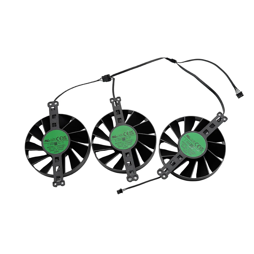 Фото Новый охлаждающий вентилятор 9060XT для видеокарты XFX Radeon RX9060XT SWIFT OC TRIPLE, сменная панель вентилятора с вентилятором №4