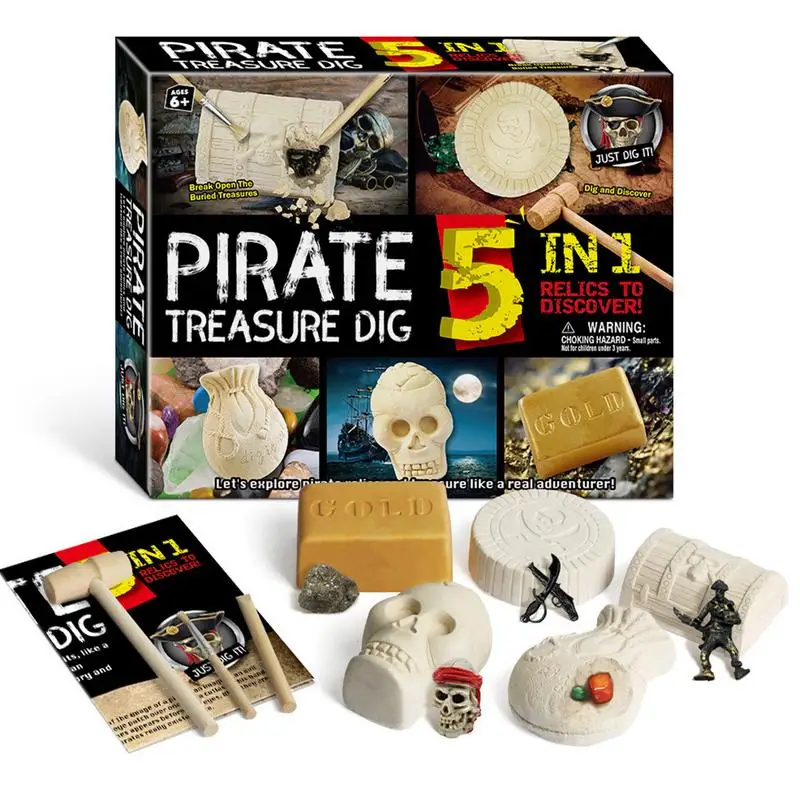 

Pirate Skull DIY Digging Toys Archeology Excavation Educational Learning Toy Archaeology Paleontology Gift Toys For Children