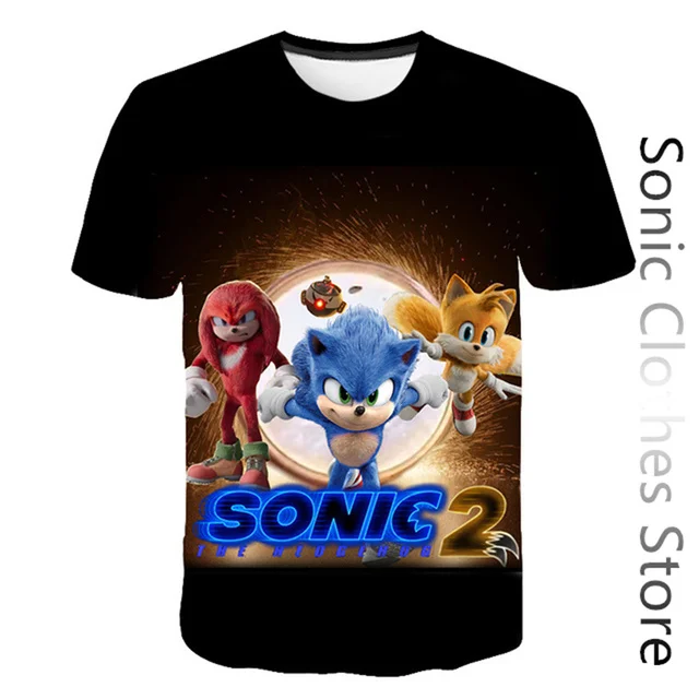 

Super Sonic Tshirt Kids Clothes Boys T-shirts Summer 2-14T Baby Girls Clothing 3D Print Tees Children Sonic the Hedgehog T shirt