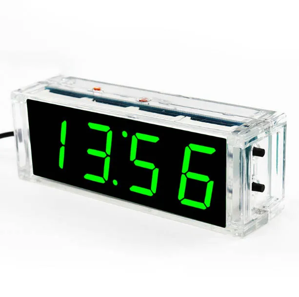 

Красный/зеленый набор «сделай сам» электронные часы светодиодный микро контроль ler комплект цифровые часы контроль времени и температуры Т...