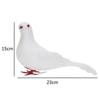1pc artificial foam feather dove decorative white mini bird craft birds simulated doves art retro photo props accessory
