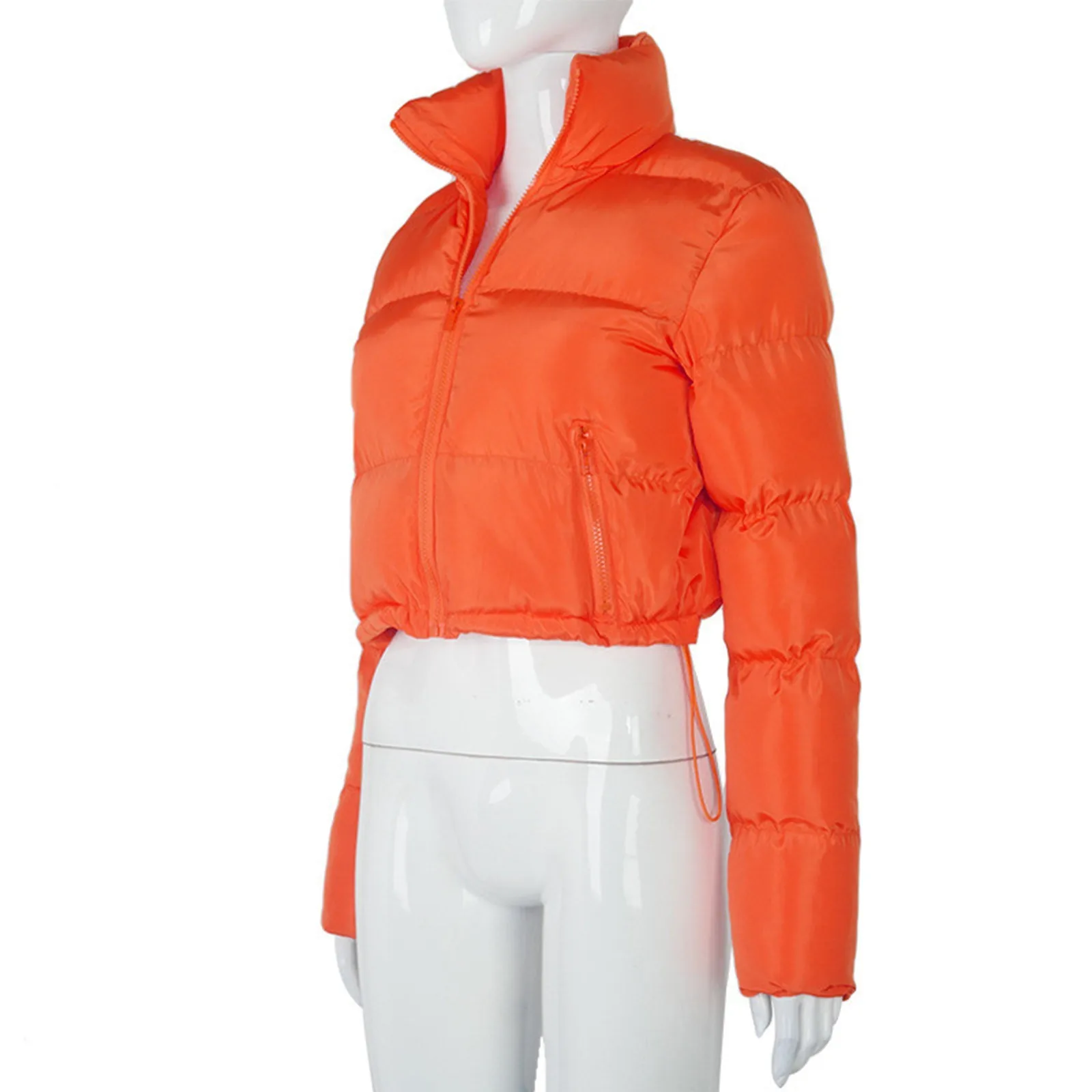 Fashion Women Short Bread Down Outerwear Padded Coat 2022 New Winter Warm Solid Jacket Stand Up Collar Cardigan Down Jacket