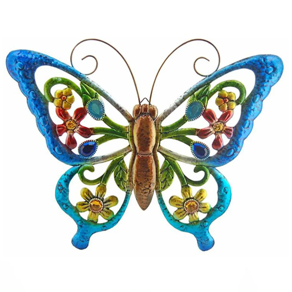 

Metal Butterfly Craft Metal Wall Art Home Wall Decor Hanging Sculpture Garden Decorations Courtyard Fence Wall Decor Butterfly