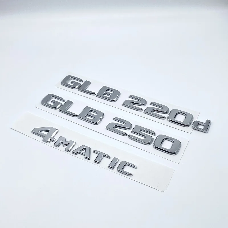2017 черные Серебряные буквы эмблема значок для Mercedes Benz W247 GLB220d GLB250 4matic