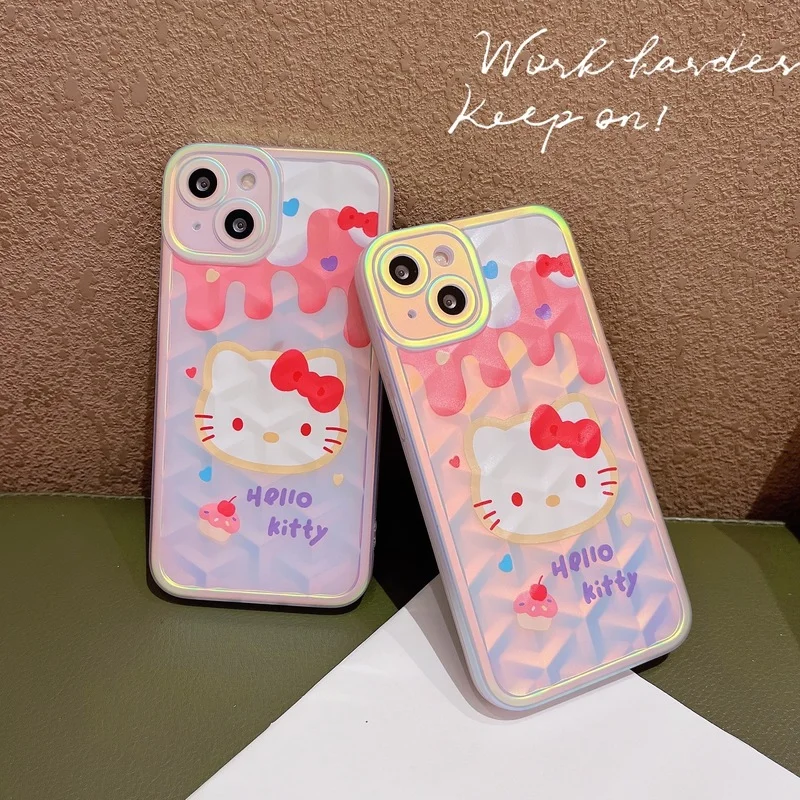 

Cartoon Ice Cream Cat Phone Case Cover for IPhone 11 12 13 Pro X XR XS Max Shockproof Case for IPhone 13 Cases