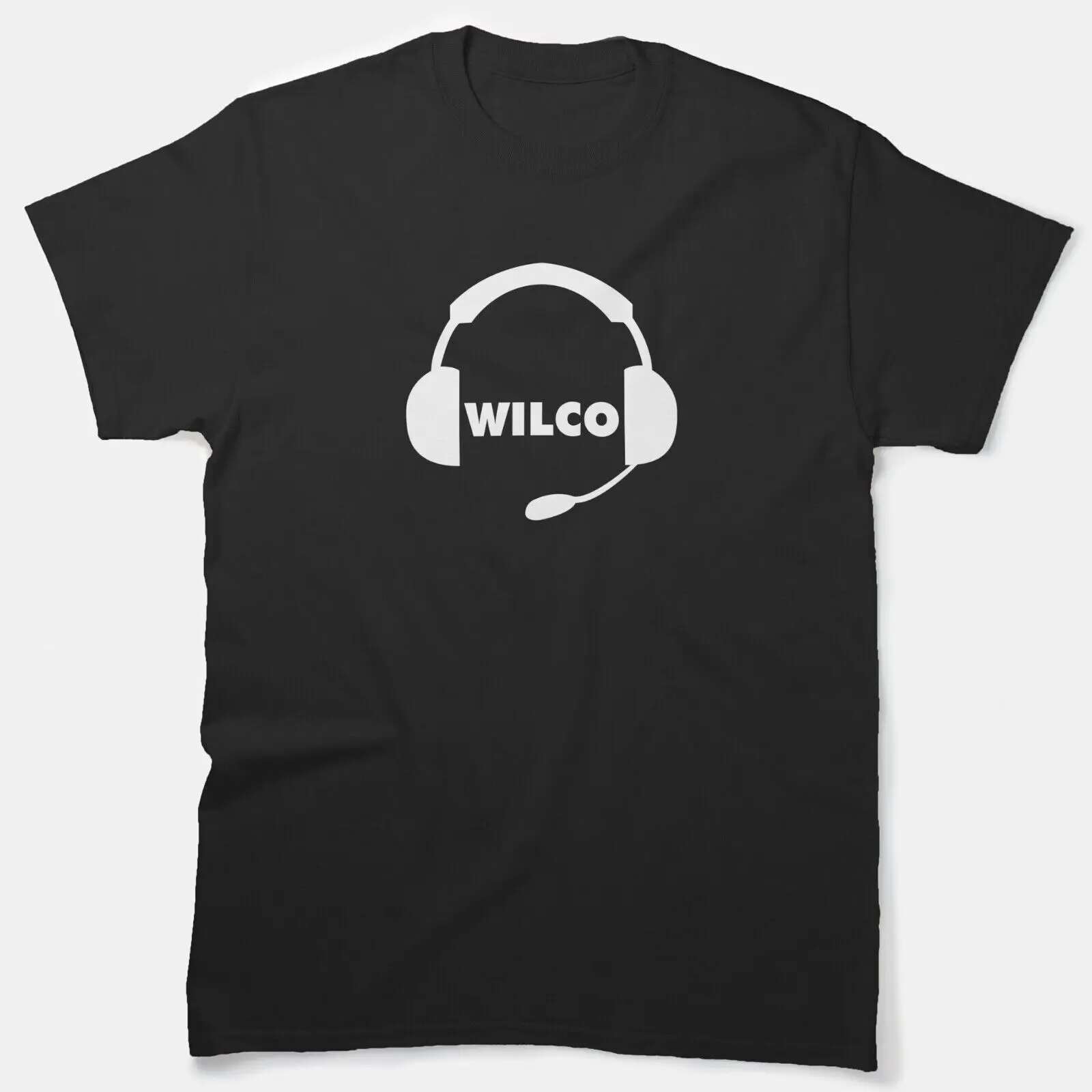 КЛАССИЧЕСКАЯ ФУТБОЛКА WILCO FLIGHT HEADPHONES DESIGN