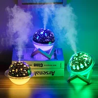 2 In 1 Moon-shaped LED Lamp USB Powered 3D LED Indoor Decorative Night Light  For Bedroom Kids Gift Planet Lights