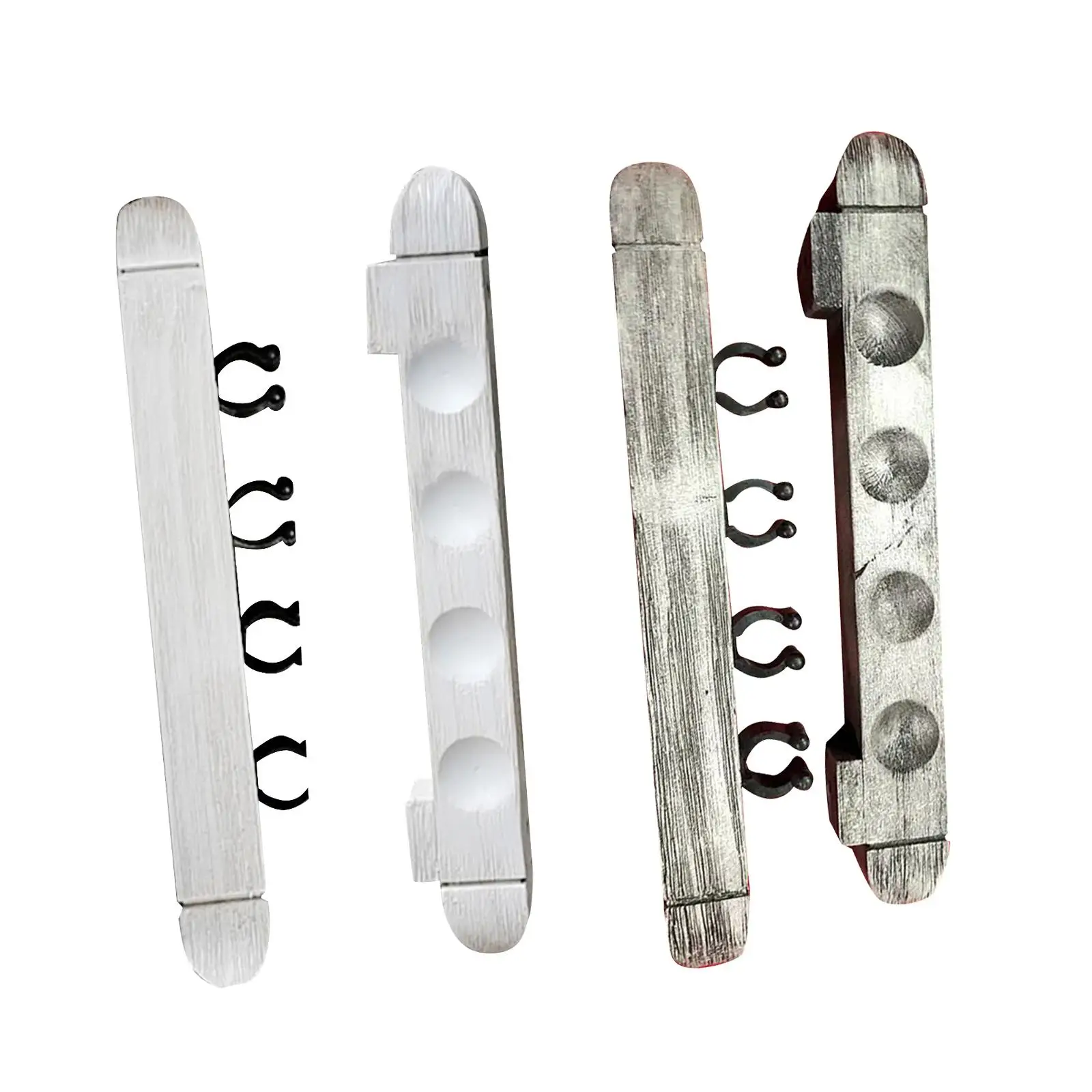 

athleticsshop2018 2x 4 Pool Rack Stand Hanging Wall Mounted Clips Wooden