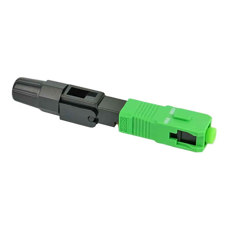 Fiber Optic SC APC Fast Connector Single Mode Fiber Optic Adapter FTTH Fiber Quick Connector Field Assembly