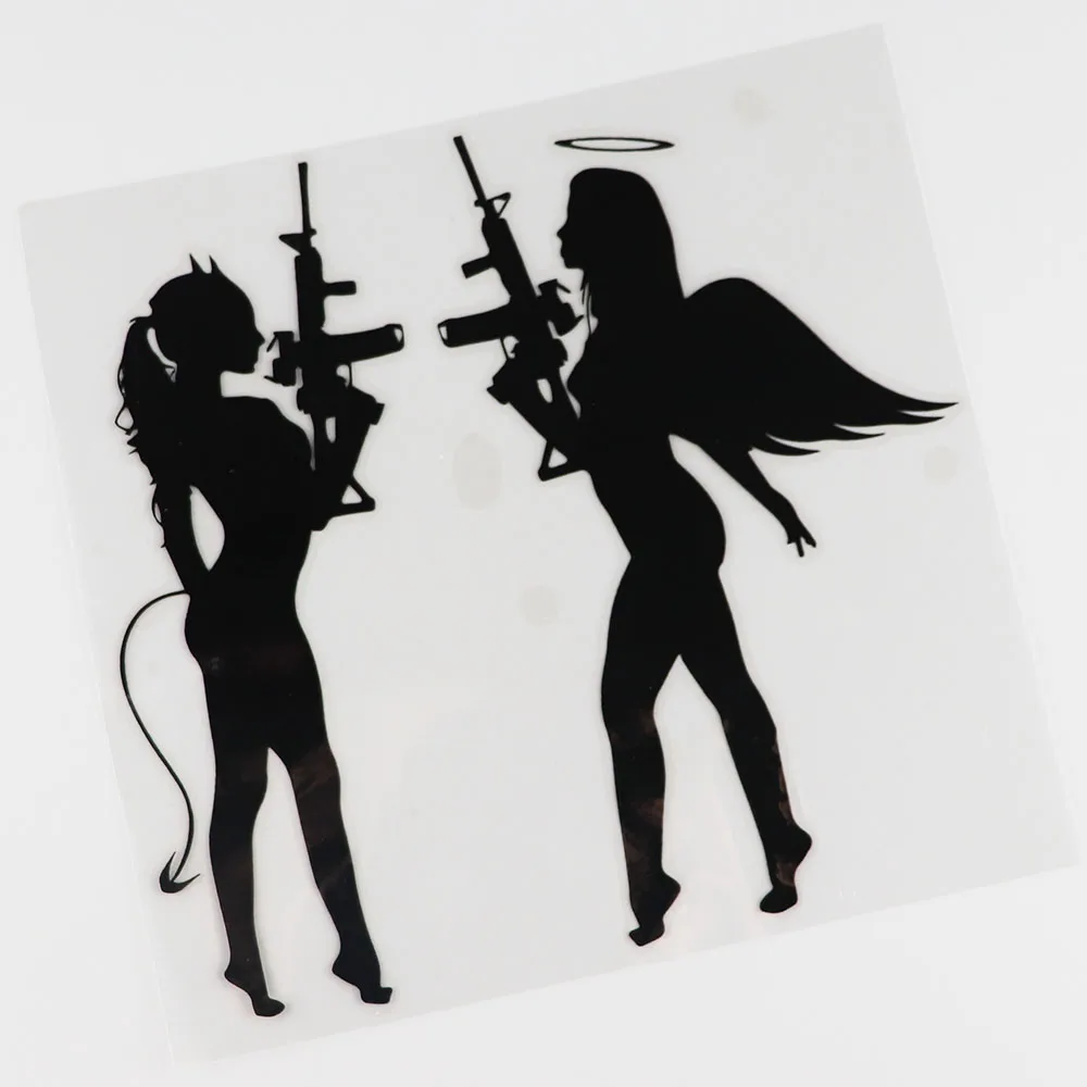 

Сексуальный ангел, лицо дьявола, девушка, наклейки, покрывающие тело, черный/серебристый