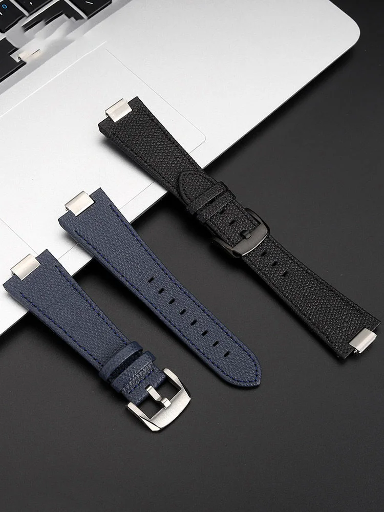 Фото Быстросъемный ремешок для часов из телячьей кожи для Tissot Prx Super Player T137.410.407 серии 1853, мужской ремешок из воловьей кожи с выпуклым креплением 12 мм. №2