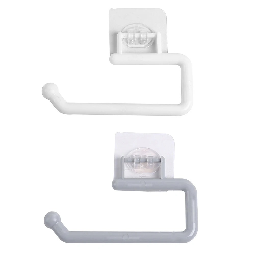 

Kitchen Paper Holder Self-adhesive Rack Punchless Tissue Shelf Grey