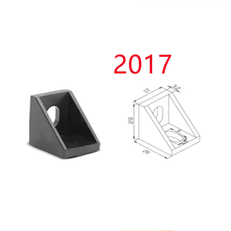 100 шт. 2017 2028 угловой фитинг декоративный кронштейн для 2020 алюминиевых профилей
