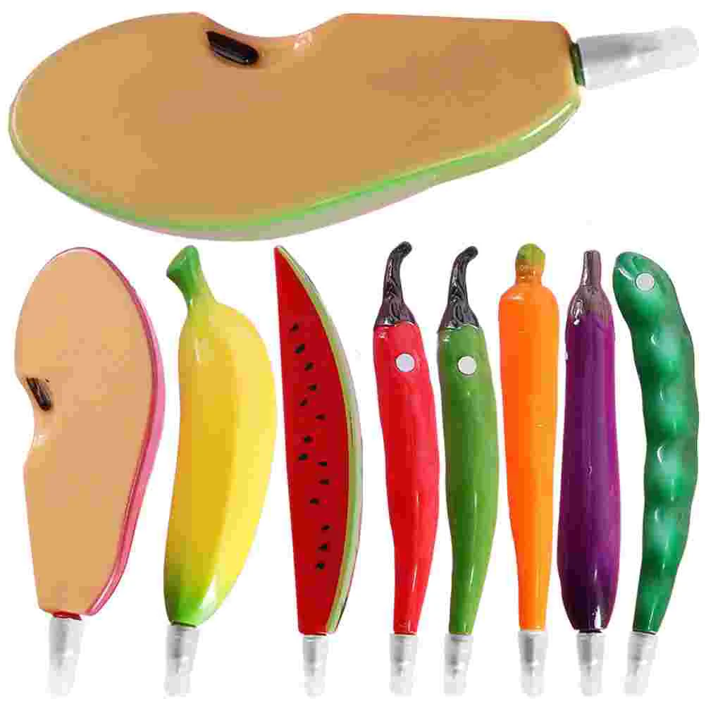 

9Pcs Students Ballpoint Pens Fruit Design Pens Lifelike Vegetable-shaped Pens for School