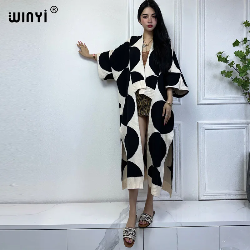 Зимнее платье WINYI для женщин модное удобное пальто с принтом плотное теплое