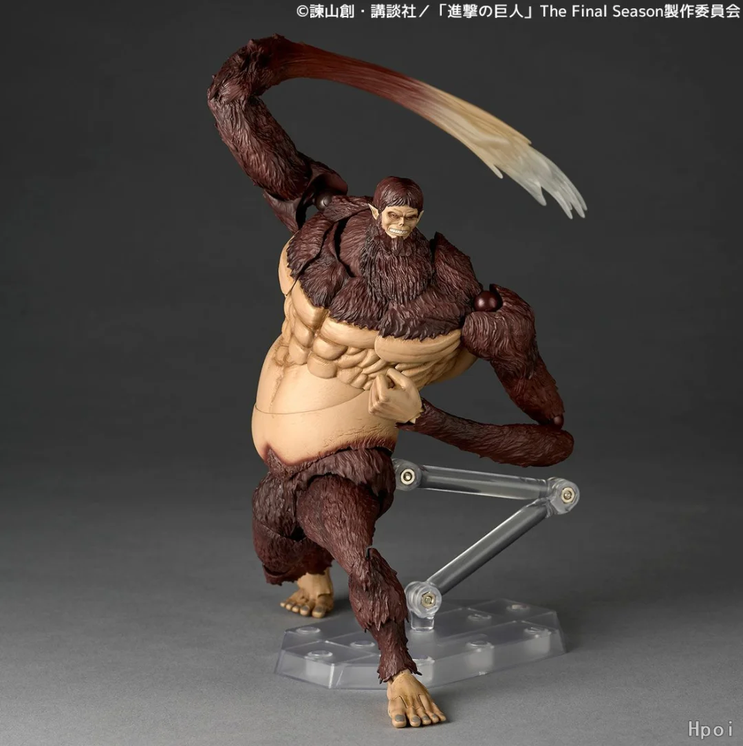 Фото В наличии: 100% Оригинальные фигурки KAIYODO Revoltech Attack on Titan Kemono No Kyojin, коллекционная модель, подарок для хобби №2
