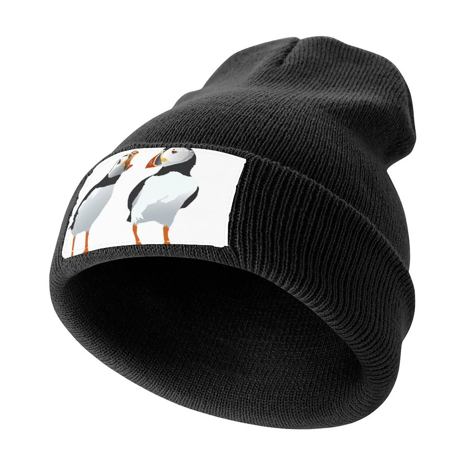 Вязаная шапка Shouty Puffin черная шляпа для папы роскошная женская и мужская